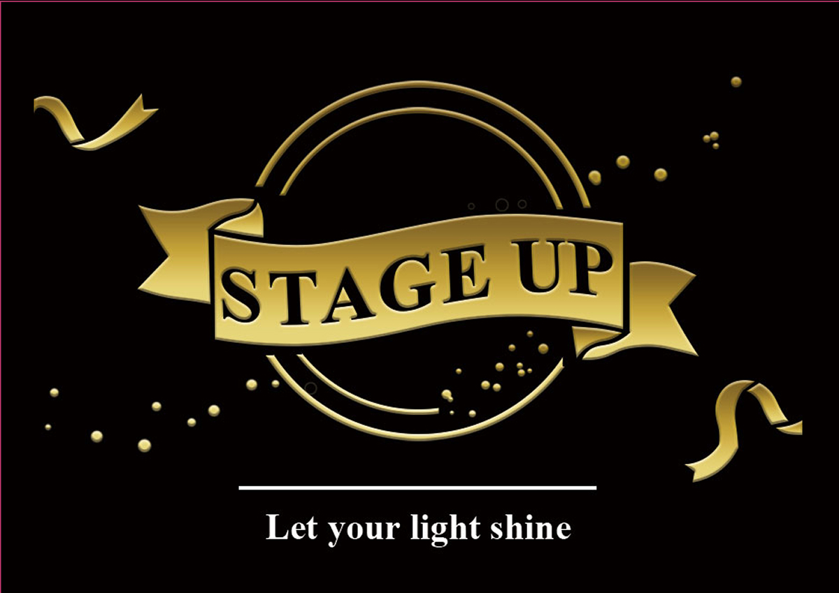 STAGE UP 空間浄化スプレーのラベルデザイン（表）